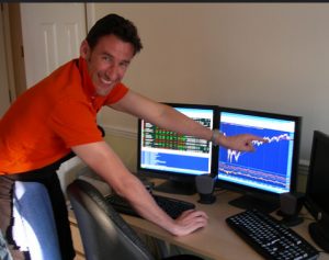 stock trader at home